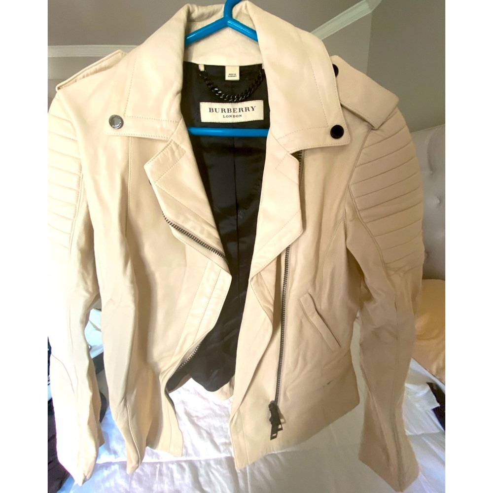 Burberry Nightingale Leather Moto Jacket. NWT